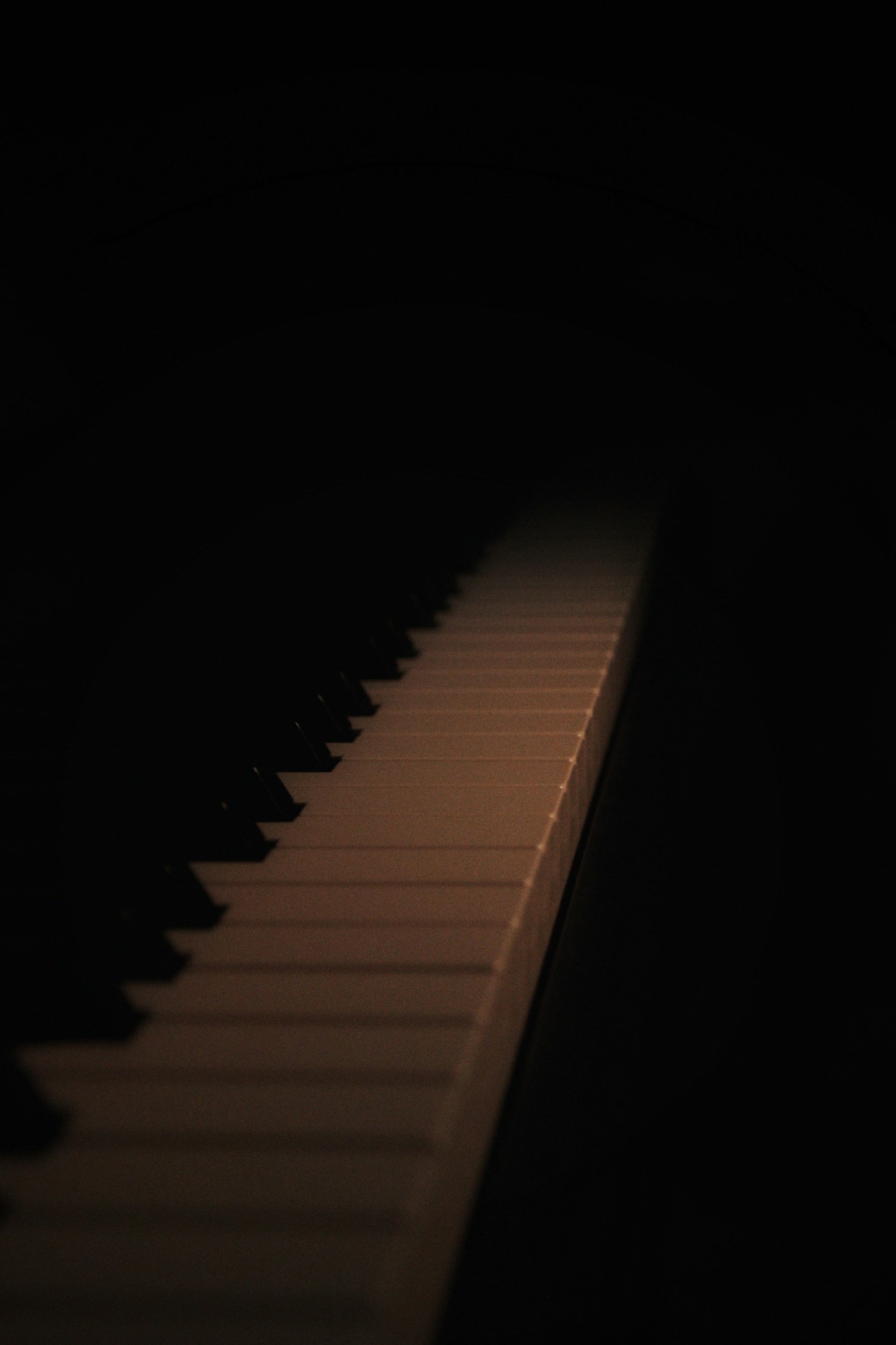 Close-up of a piano keyboard